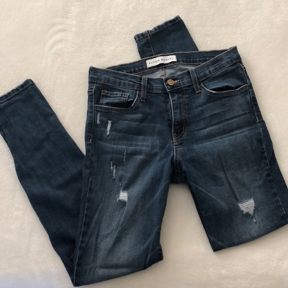 Flying Monkey Mid-Rise Ankle Skinny Jeans